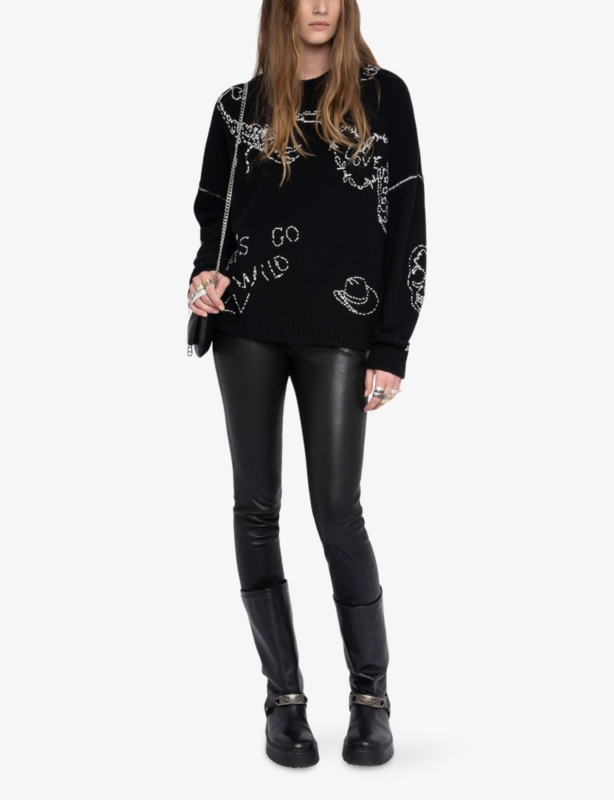 Baba Embroidered Merino-Wool Jumper