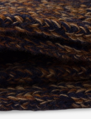 PRADA: Logo-Plaque Wool Cashmere Blend Scarf