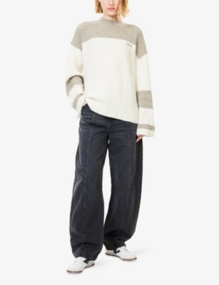 Sisters & Seekers Womens  Cottage Striped Knit Jumper In Neutral