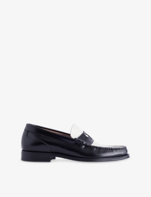 Harry Lambert X Disney X Disney Mens Combined Harry Lambert For Zara X Disney Leather Loafers Eur 44 / 10 Uk In Black