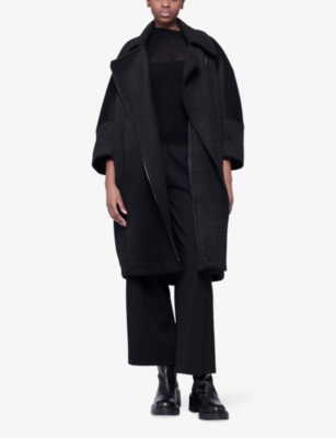 LEEM: Boxy Wool-Blend Biker Coat