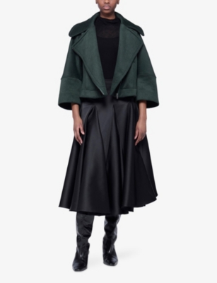 LEEM: Boxy Wool-Blend Biker Jacket