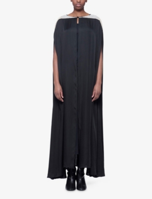 LEEM: Jewelled-Shoulder Woven Cape