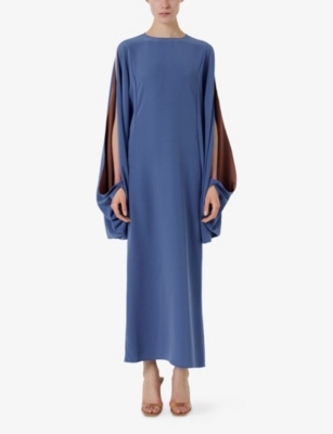 LEEM: Contrast Split-Sleeve Woven Kaftan