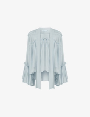 LEEM: Frill Detailed Chiffon Top
