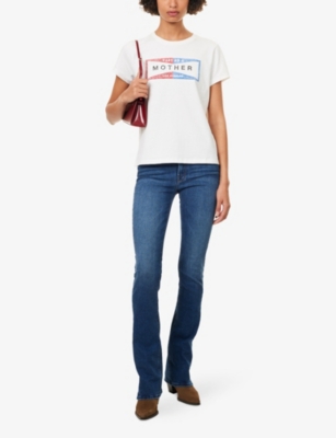 MOTHER: The Boxy Goodie Goodie Embellished Cotton-Jersey T-Shirt