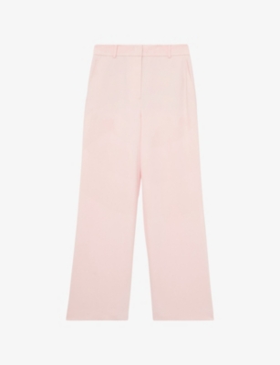 Womens Reiss Emilia Wide-Leg High-Rise Stretch-Woven Trousers