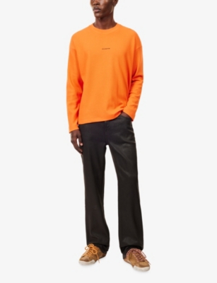 COLE BUXTON: Straight-Leg Wax Coated Denim Jeans