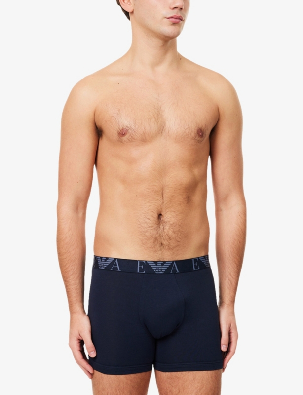 Monogram-Logo Pack Of Three Cotton-Jersey Boxers
