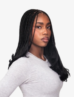 Ruka Natural Black Braid-it Synths®2: Bone Straight Synthetic Hair Extensions 24' In Black