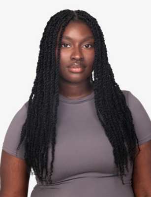 Ruka Black Braid-it Synths®2 Afro Kinky Synthetic Hair Extensions 10' In Black