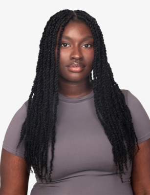 Ruka Dark Brown Braid-it Synths®2 Afro Kinky Synthetic Hair Extensions 10' In Brown