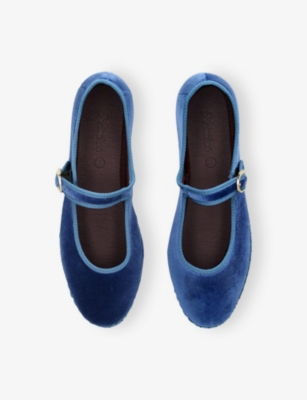 FLABELUS: Alexandra Velvet Mary-Jane Shoes