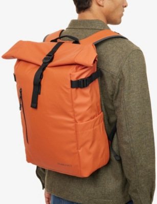 Stubble And Co Womens Rust The Roll Top Woven 20l Backpack In Brown