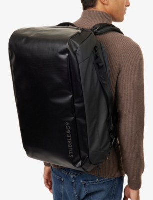 Stubble And Co Womens All Black The Kit Woven Backpack 40l In Black