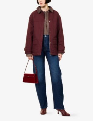 MOTHER: The Full-Pipe Skimp Barrel-Leg Stretch-Denim Jeans