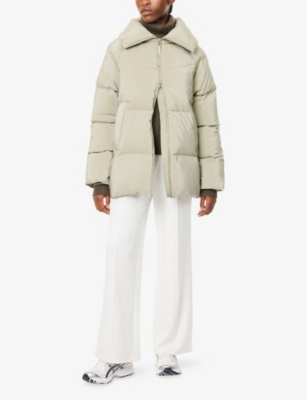 Varley Womens Valencia Down Puffer Coat Agate Grey Xl In Neutral