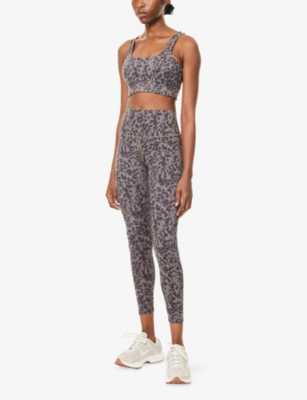 Varley Freesoft Cori Cheetah-print Sports Bra In Multi