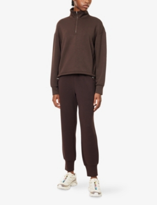 VARLEY: Sian Cropped Half-Zip Midlayer Jersey Sweatshirt