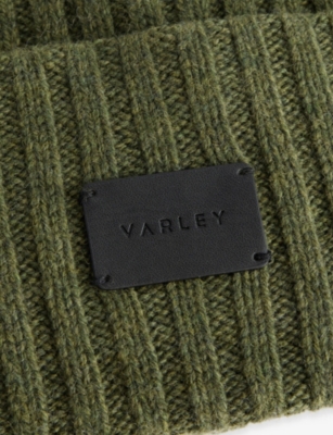 Varley Womens  Elva Chunky Ribbed-knit Wool-blend Beanie Hat