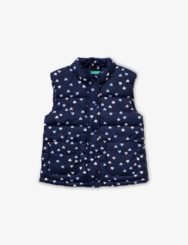 Heart-Print Padded Gilet 18 Months – 5 Years