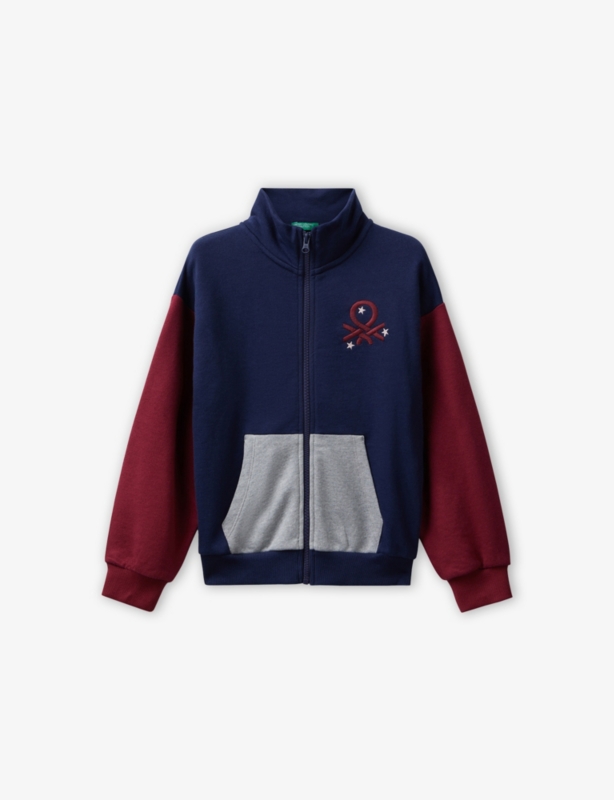 Logo-Embroidered Zipped Cotton Sweatshirt 6-14 Years