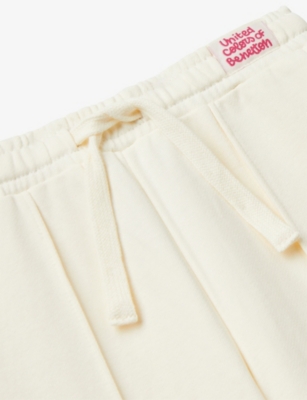 BENETTON: Logo-Tag Wide-Leg Cotton Trousers 18 Months-5 Years