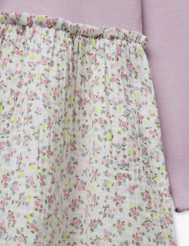 Flower-Print Stretch-Cotton Dress 18 Months-5 Years