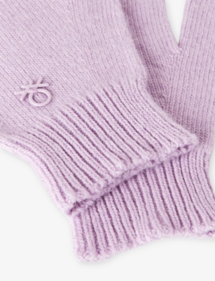 BENETTON: Logo-Plaque Wool Blend Gloves