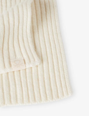 BENETTON: Logo-Patch Wool Blend Scarf 3-4 Years
