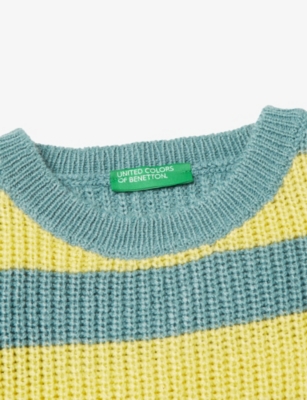 BENETTON: Striped Regular-Fit Knitted Jumper 6-14 Years