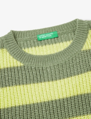 BENETTON: Striped Regular-Fit Knitted Jumper 6-14 Years