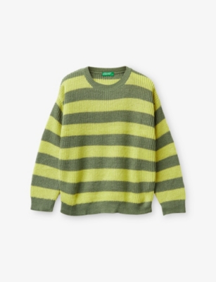 BENETTON: Striped Regular-Fit Knitted Jumper 6-14 Years