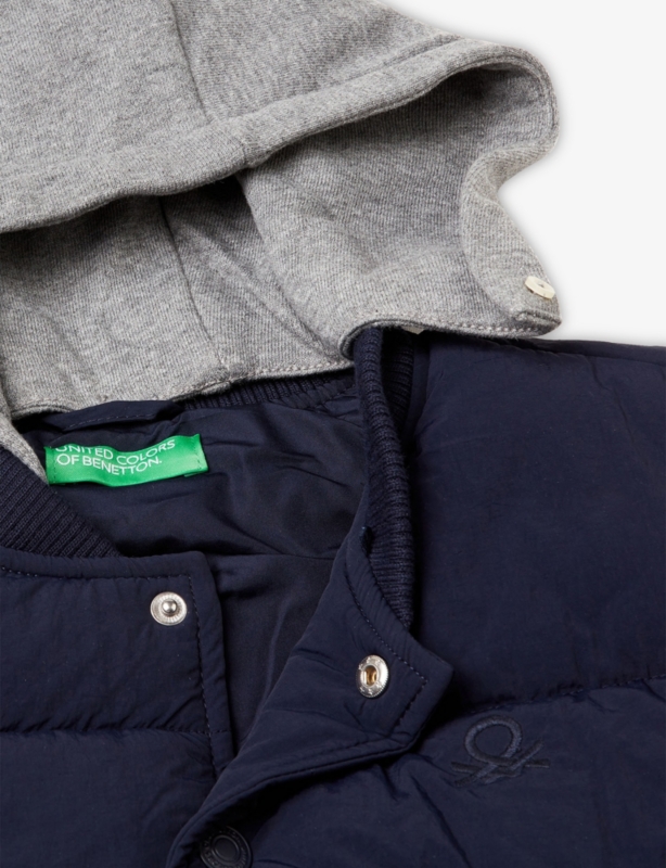 Detachable-Hood Sleeveless Nylon Gilet 6-14 Years