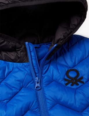 BENETTON: Logo-Embroidered Padded Down Gilet 6-14 Years