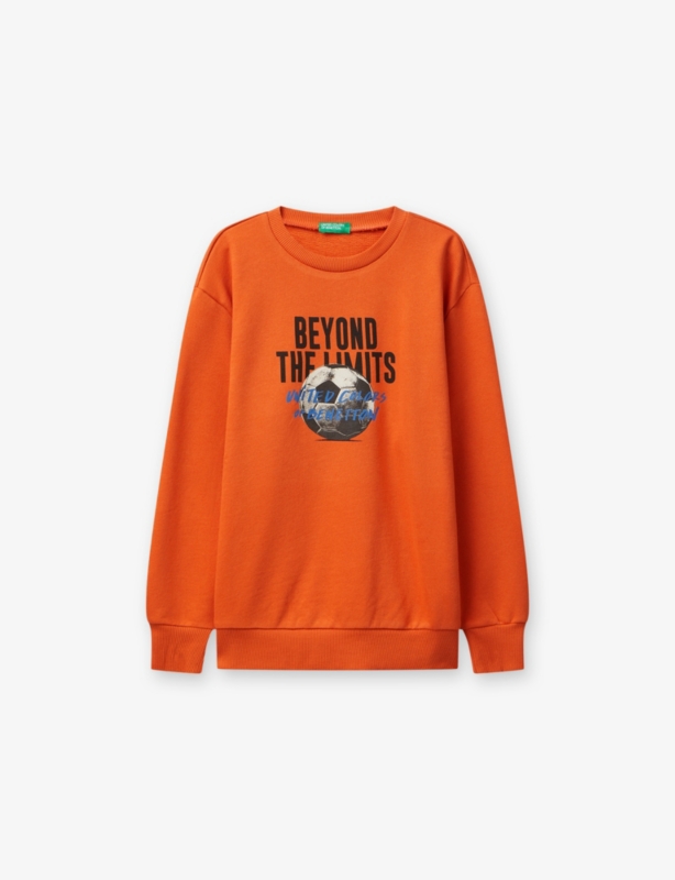Slogan-Print Relaxed-Fit Cotton Sweatshirt 6-14 Years