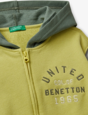 BENETTON: Zipped Colour-Block Cotton Hoody 6-14 Years