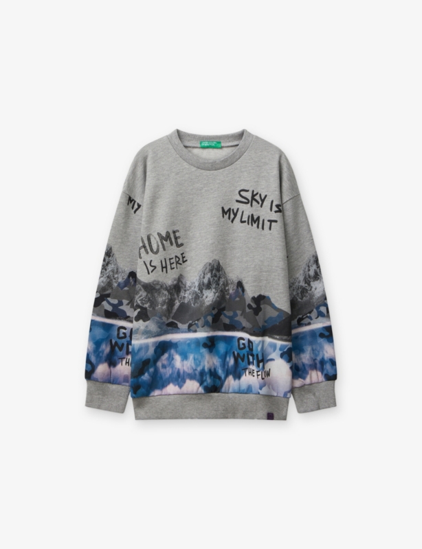 Graphic-Print Relaxed-Fit Cotton Sweatshirt 6-14 Years