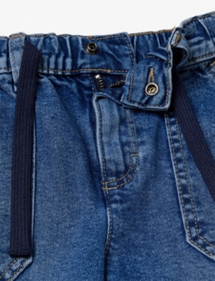 BENETTON: Faded-Wash Carrot-Fit Denim Jeans 18 Months-5 Years