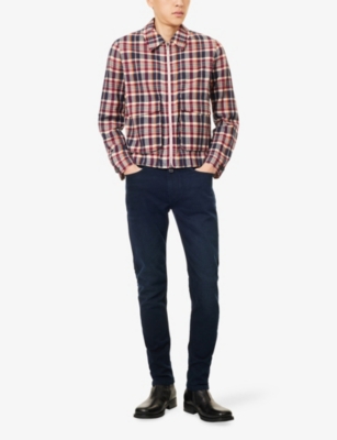 Vingt Quatre Mens Indigo Rinse Hardy Straight-fit Denim Jeans In Blue