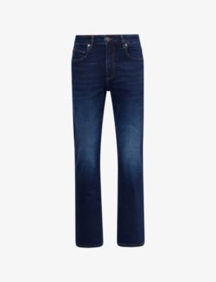 Vingt Quatre Mens Indigo Rinse Hardy Straight-fit Denim Jeans In Blue