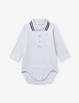 BENETTON: Polo-Collar Long-Sleeved Cotton Bodysuit 1-18 Months