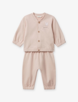 BENETTON: Bunny-Print Stretch-Cotton Tracksuit 1-18 Months