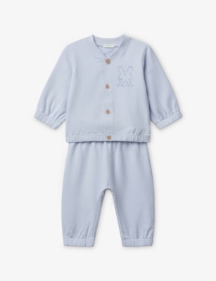 BENETTON: Bunny-Print Stretch-Cotton Tracksuit 1-18 Months