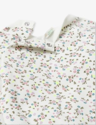 BENETTON: Floral-Print Stretch-Cotton Top and Leggings Set 1-18 Months