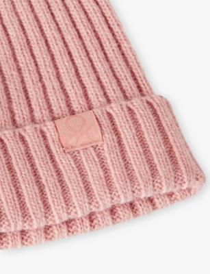 BENETTON: Ribbed Knitted Beanie Hat 1-18 Months