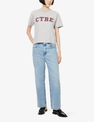 THE COUTURE CLUB: Ctre Round-Neck Woven T-Shirt