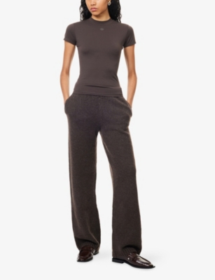 THE COUTURE CLUB: Sculpting Emblem Round-Neck Stretch-Woven T-Shirt