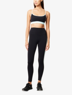 Splits59 Womens Black/ice Emerson Airweight Stretch-jersey Sports Bra Xs In Black