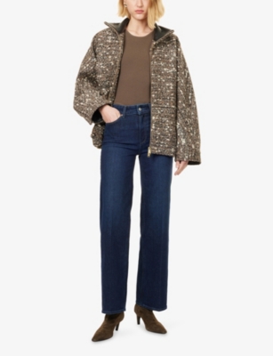 Paige Womens  Sasha Wide-leg Stretch-denim Jeans In Blue